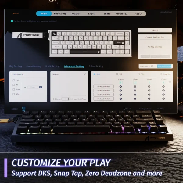 ATTACK SHARK X68 HE BLACK