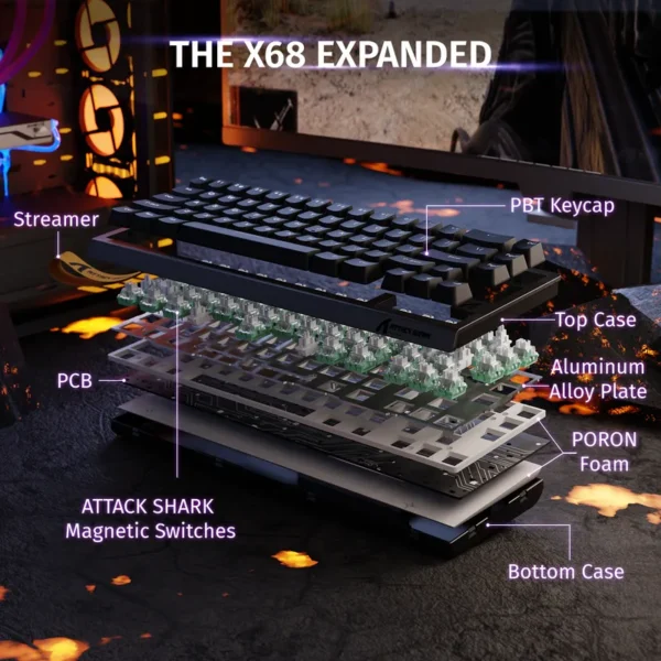 ATTACK SHARK X68 HE BLACK