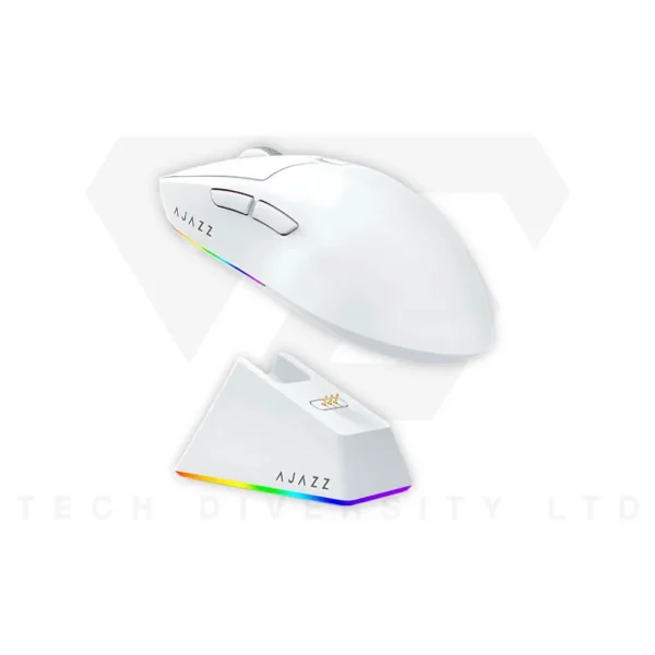 Ajazz AJ139 V2 MC Gaming Mouse with Charging Dock (WHITE)