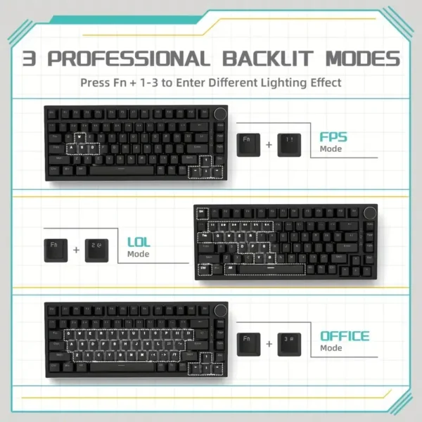 ATTACK SHARK x AJAZZ AK820 Wired Mechanical keyboard