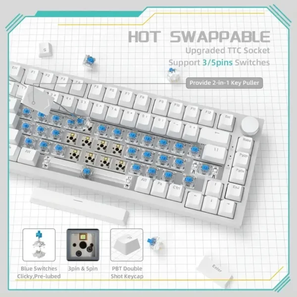 ATTACK SHARK x AJAZZ AK820 Wired Mechanical keyboard