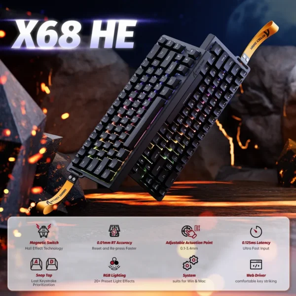 ATTACK SHARK X68 HE BLACK